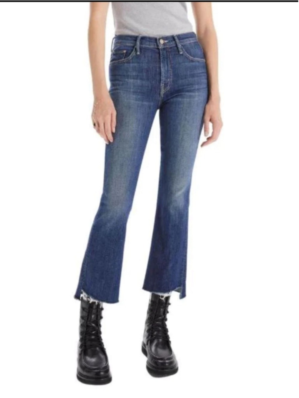 Mother Denim The Insider Crop Step Fray Jeans - Girl Crush